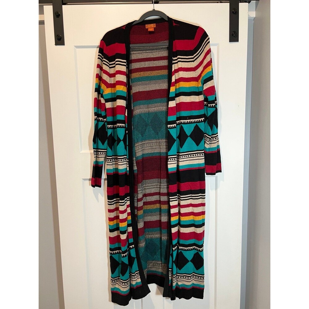 Scully Multicolored Cardigan Sweater | Size S | N… - image 1